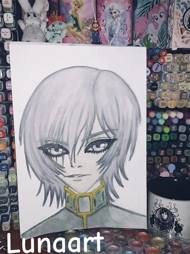 Lelouch in My Style (Code Geas) (My Yandere Boyfriend/Husband Series) 🌙🐰💮🌸💕🧁🌹❤️ #lunaart #artoftheday #codegeas #husband #boyfriend