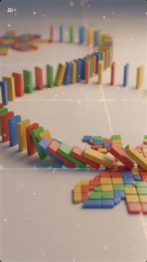 Domino Chain Reaction Gone Wrong 😱 | Unexpected Blender 4.3 Simulation Fail #shorts #domino