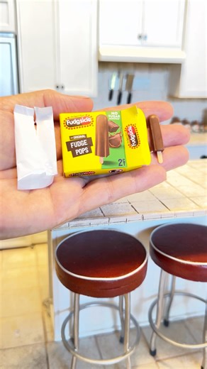 What treat is hiding in YOUR freezer right now? 🍦 In my miniature kitchen, I have Fudgsicles stocked. There’s just something about opening that tiny freezer door and finding the perfect frozen treat waiting. What’s your favorite thing to grab from the freezer? *These Miniverse Real Brands are perfect for my 1/6 scale world. #miniverserealbrands #miniverse #MiniatureFood #grandmagetsreal #minibrands | Grandma Gets Real