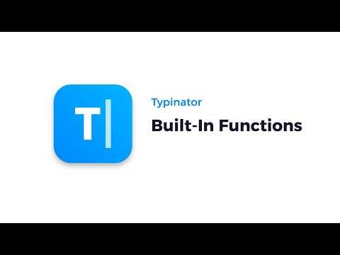 Typinator - Built In Functions