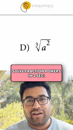 Solve Fraction Exponents in SECONDS — Power vs Root