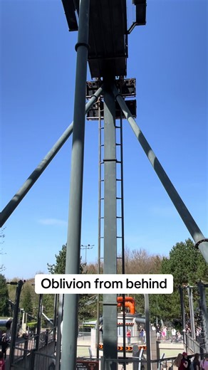Oblivion Rollercoaster Behind the Drop