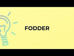 What is the meaning of the word FODDER?