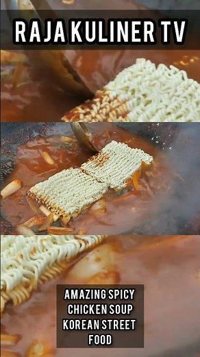 Amazing spicy chicken soup / korean street food Part3 #shorts #shortsvideo