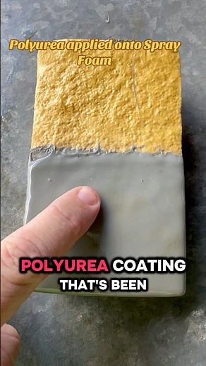 What does Polyurea looks like on Spray Foam after 15 seconds