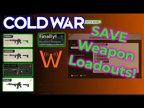 How to Save Custom Weapon Loadouts in Cold War! FINALLY! (Call of Duty: Cold War)