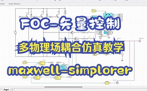 Simplorer-Maxwell永磁同步电机矢量控制有限元场路耦合仿真