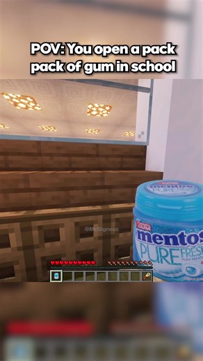 POV: You open a pack of gum at school in Minecraft #minecraft #minecraftmemes #fyp #foryoupage #trending