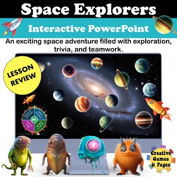 Fun Interactive Space Classroom Game Lesson Review, Test Prep Learning Activity