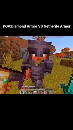 POV: Diamond Armor vs Netherite Armor – Who Wins? 💎🔥 #minecraft