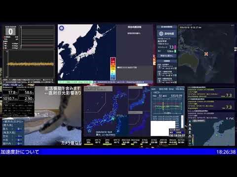 【遠地地震64倍速】南太平洋(バヌアツ諸島) M7.3 深さ120km 2026/03/30 17:44発生