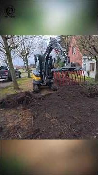 The first use of the excavator rake. You can see the entire operation in the video "Clear-cutting...