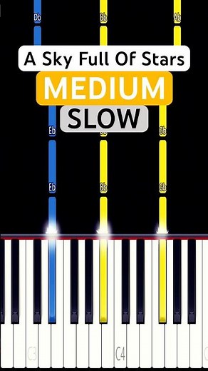 A Sky Full of Stars ✨ (MEDIUM SLOW Piano Tutorial) - Coldplay