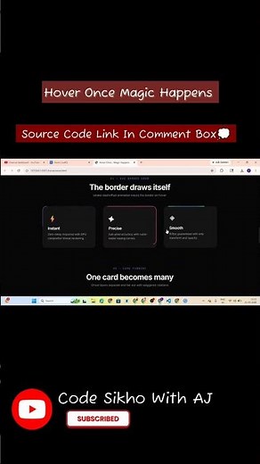 This hover effect is actually insane 😳✨ #css #webdev #shorts