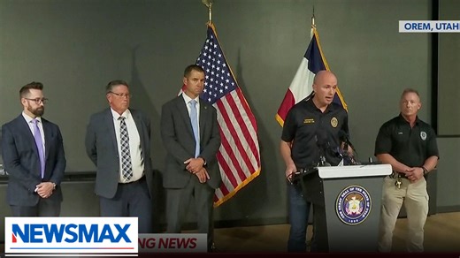 619K views · 10K reactions | Breaking News: Law enforcement and Utah officials give an update on the horrific shooting of Charlie Kirk in Orem, Utah. A person of interest is in custody, and an investigation is ongoing. | NEWSMAX | Facebook