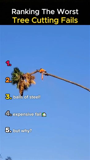 Ranking The Worst Tree Cutting Fails 🌳😱