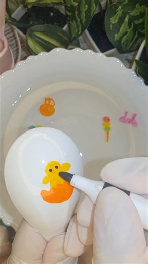 how to draw an easter with water magic pen and float in water #viral #eastwr #eastereggg