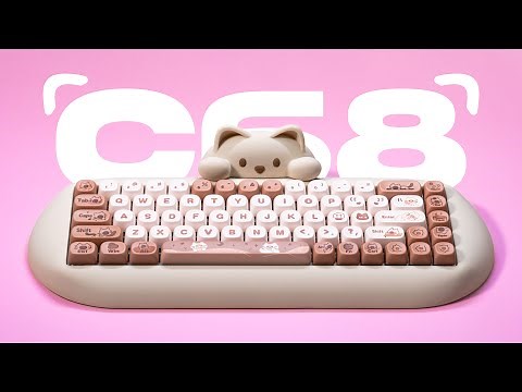 Cute Cat Keyboard - YUNZII C68 Review Teardown & Sound Test