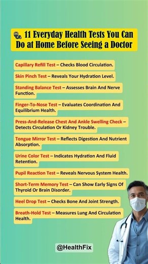 11 Simple Health Tests You Can Do at Home | Check Your Health Before Seeing a Doctor