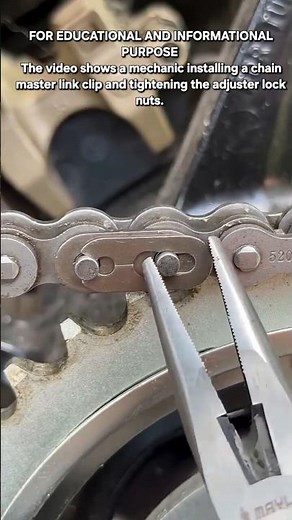 How to Properly Install a Chain Master Link and Adjust Tension