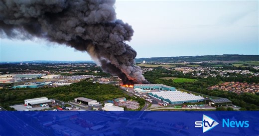 Explosions and smoke amid fire at battery recycling plant