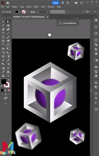Futuristic 3D Cube Design Tutorial in Illustrator