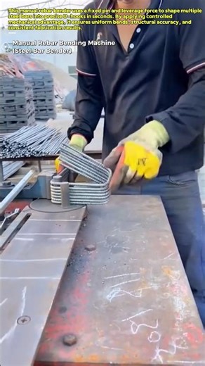 Insane Rebar Bending Hack! Watch This Manual Steel Bender Create Perfect U-Shapes Every Time!