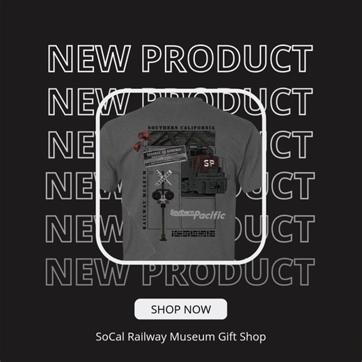 Brand new product in the Museum Store - SP T-Shirt with pocket in Adult Sizes Small - 3XL. Stop by and check it out! | Southern California Railway Museum