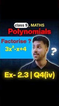 NCERT Class 9 Maths Ex 2.3 Q4(iv) Solution | Polynomials Question 4(iv) #shorts
