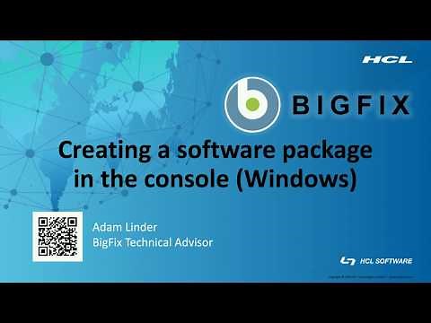 Creating a Software Package in the BigFix Console using the Software Distribution Wizard