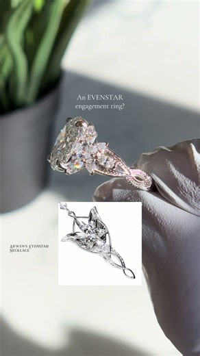 Unique Evenstar Engagement Ring Crafted for Client