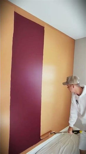 wall painting technique using a smooth roller tool #shorts