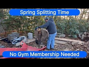 Firewood Splitting Setup in Action! Log Splitter + Conveyor Combo