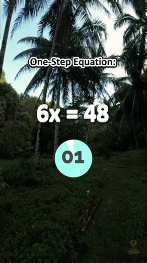 Solve for x: 6x=48 | One-Step Equation #shorts