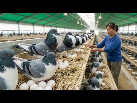 Inside a Massive Pouter Pigeon Mega Farm | Feeding, Breeding & Advanced Monitoring