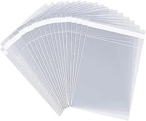 Amazon.com: LEOSINDA 100 Pieces Clear Cellophane Plastic Bags, 9x12 Inch Self Sealing Cellophane Bags for Packaging, Shirt, Clothing, Foods, Flyers, Party Favors Small Business Packing : Health & Household