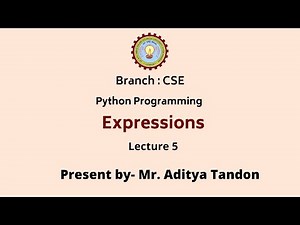 Python Programming | Expressions | AKTU Digital Education