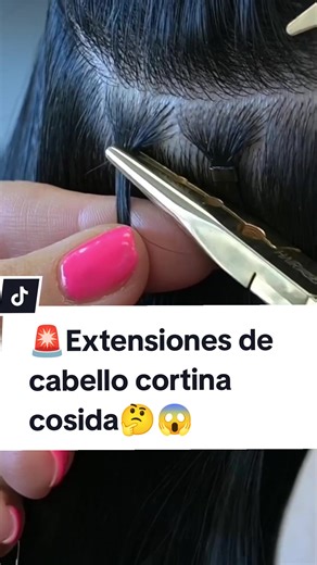 Aplicación Correcta de Extensiones de Cabello Cortina Cosida