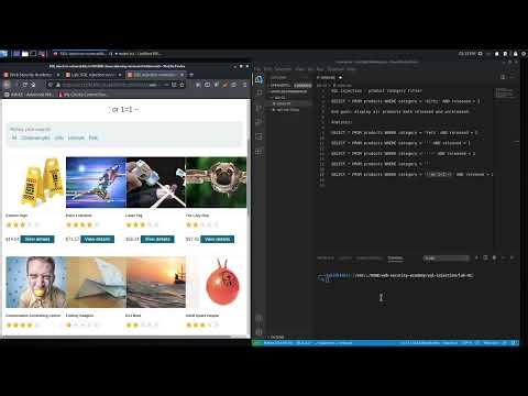 02 Lab #1 SQL injection vulnerability in WHERE clause allowing retrieval of hidden data