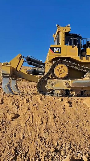 CAT D10T2 Dozer Ripping Dirt - Heavy Machinery Grading Action