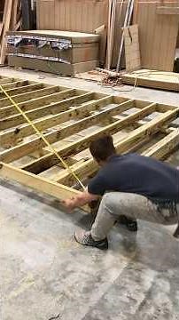 The most important step is to square your shed floor or it’ll throw the whole shed off! #diy #diyers