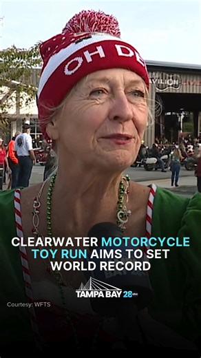 After hearing about the world record push tied to Burt’s Christmas Toy Run, Tampa Bay 28's Blake Phillips captured the excitement and generosity of the event. | Tampa Bay 28 - WFTS