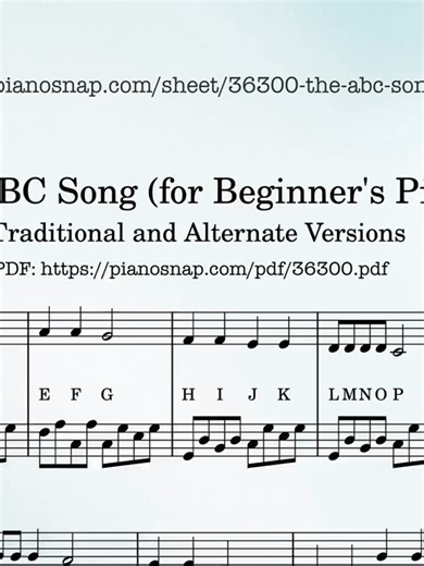 [Tutorial] The ABC Alphabet Song (Variations) for Beginner's Piano