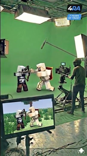 Minecraft Movie Reality 😱 | Green Screen Magic Behind The Scenes 🎬 | #shorts #shortfeed #fypシ #viral