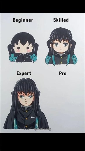 how to draw Muichiro Tokito 🌫️ (beginner to pro) #描いてみた #アニメ #鬼滅の刃 #時透無一郎 #イラスト #お絵描き #描き方