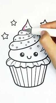 How to Draw a Cake/Diamond Art#shorts