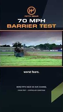 70mph Crash Test: When a Barrier Becomes a Ramp | Fifth Gear #Shorts