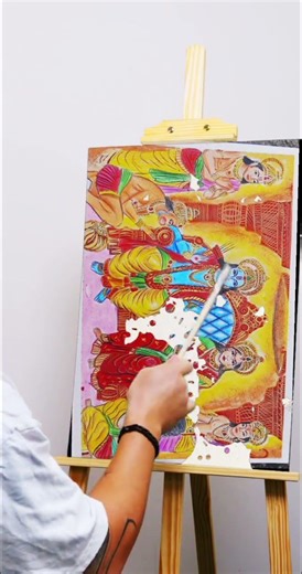 Ram darbar drawing by pencil colour and acrilic paint #art