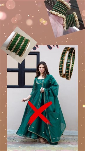 Outfit Colour & Bangles Colour Combination 👌 #outfit #bangles #combination #ytshorts