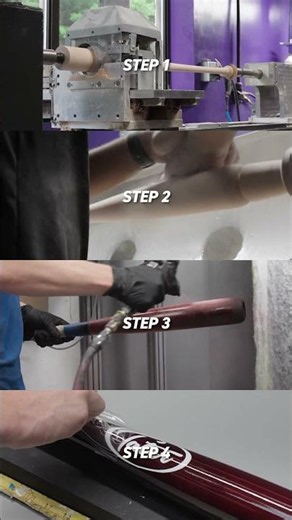 The Steps of making a Baseball Bat (oversimplified)⚾️🦍